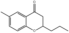 2,3-Dihydro-6-methyl-2-propyl-4H-1-benzopyran-4-one 结构式