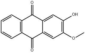 2-Hydroxy-3-methoxy-9,10-anthraquinone 结构式