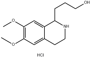 1-(GAMMA-HYDROXYPROPYL)-6,7-DIMETHOXY-1,2,3,4-TETRAHYDROISOQUINOLINE HYDROCHLORIDE 结构式