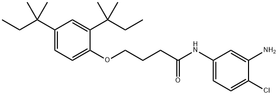 N-(4-氯-3-氨基苯基)-4-(2,4-二特戊基苯氧基)丁酰胺 结构式