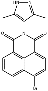 6-bromo-2-(3,5-dimethyl-1H-pyrazol-4-yl)-1H-benz[de]isoquinoline-1,3(2H)-dione 结构式