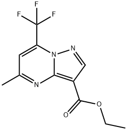 5-甲基-7-(三氟甲基)吡唑[1,5-A]嘧啶-3-羧酸乙酯 结构式