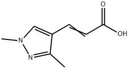 (2E)-3-(1,3-dimethyl-1H-pyrazol-4-yl)acrylic acid(SALTDATA: FREE) 结构式