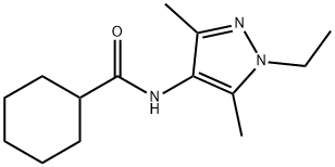 Cyclohexanecarboxamide, N-(1-ethyl-3,5-dimethyl-1H-pyrazol-4-yl)- (9CI) 结构式