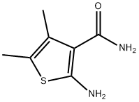 2-氨基-4,5-二甲基噻吩-3-甲酰胺 结构式