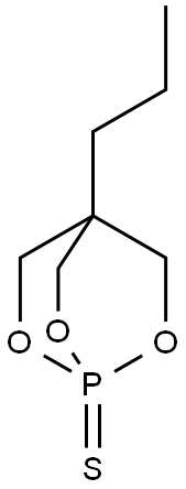 4-Propyl-2,6,7-trioxa-1-phosphabicyclo[2.2.2]octane-1-thione 结构式