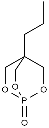 4-Propyl-2,6,7-trioxa-1-phospha(V)bicyclo[2.2.2]octan-1-one 结构式