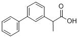 alpha-Methyl-3-biphenylacetic acid 结构式