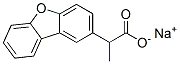 sodium .alpha.-methyldibenzofuran-2-acetate 结构式