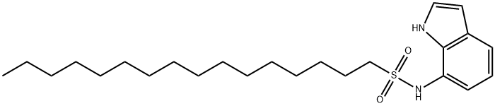 N-1H-indol-7-ylhexadecane-1-sulphonamide 结构式