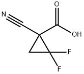 Cyclopropanecarboxylic acid, 1-cyano-2,2-difluoro- (9CI) 结构式