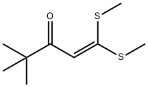 4,4-dimethyl-1,1-di(methylthio)pent-1-en-3-one 结构式