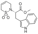 1H-INDOLE-3-PROPANOIC ACID, ALPHA-(3,6-DIHYDRO-1,1-DIOXIDO-2H-1,2-THIAZIN-2-YL)-, METHYL ESTER, (ALPHAS) 结构式
