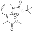 1,2,7-THIADIAZEPINE-2(3H)-ACETIC ACID, 7-[(1,1-DIMETHYLETHOXY)CARBONYL]-6,7-DIHYDRO-ALPHA-METHYL-, METHYL ESTER, 1,1-DIOXIDE, (ALPHAS) 结构式