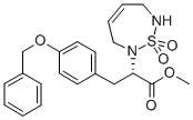 1,2,7-THIADIAZEPINE-2(3H)-ACETIC ACID, 6,7-DIHYDRO-ALPHA-[[4-(PHENYLMETHOXY)PHENYL]METHYL]-, METHYL ESTER, 1,1-DIOXIDE, (ALPHAS) 结构式