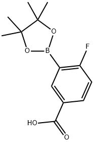 4-甲基-3-(4,4,5,5-四甲基-[1,3,2]二噁硼烷-2-基)苯甲酸 结构式