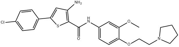 3-AMINO-5-(4-CHLOROPHENYL)THIOPHENE-2-CARBOXAMIDE 结构式