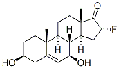 Androst-5-en-17-one, 16-fluoro-3,7-dihydroxy-, (3beta,7beta,16alpha)- (9CI) 结构式