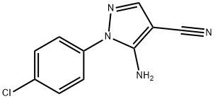 5-氨基-1-(4-氯苯基)-4-氰基-1H-吡唑 结构式