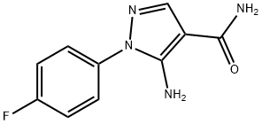 5-氨基-1-(4-氟苯基)-1H-吡唑-4-甲酰胺 结构式