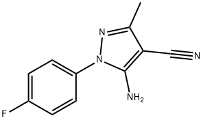 5-AMINO-4-CYANO-1-(4-FLUOROPHENYL)-3-METHYLPYRAZOLE 结构式