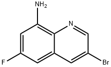 3-溴-6-氟-8-氨基喹啉 结构式