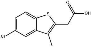 2-(5-氯-3-甲基苯并[B!噻吩-2-基)乙酸 结构式