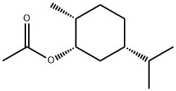 [1S-(1alpha,2alpha,5alpha)]-5-(isopropyl)-2-methylcyclohexyl acetate 结构式