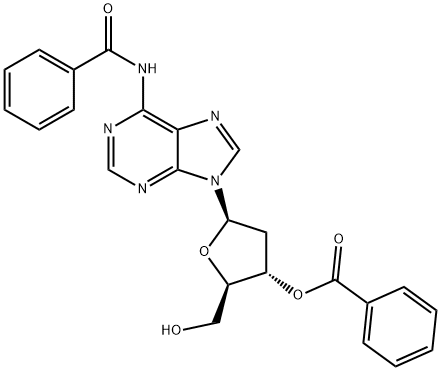 N6,3'-O-二苯甲酰基-2'-脱氧腺苷 结构式