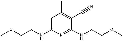 2,6-bis(2-methoxyethylamino)-4-methylnicotinonitrile 结构式