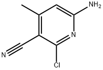 3-吡啶氰基, 6-氨基-2-氯-4-甲基- 结构式