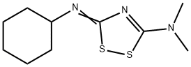 1H-1,2,4-Dithiazol-5-amine, 3-(cyclohexylimino)-N,N-dimethyl- 结构式