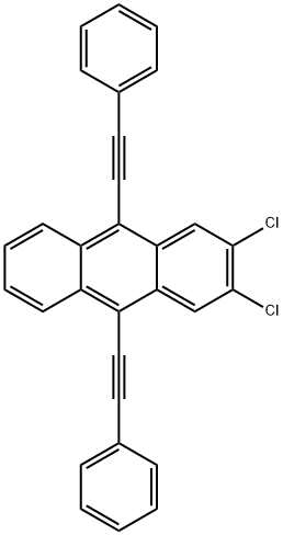 2,3-DICHLORO-9,10-BIS(PHENYLETHYNYL)ANTHRACENE 结构式