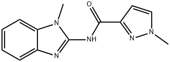 1H-Pyrazole-3-carboxamide,1-methyl-N-(1-methyl-1H-benzimidazol-2-yl)- 结构式