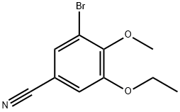3-溴-5-乙氧基-4-甲氧基苯甲腈 结构式