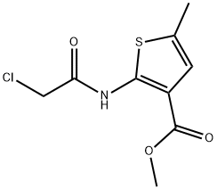 2-(2-氯乙烷酰基氨基)-5-甲基-噻吩-3-甲酸甲酯 结构式