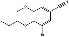 3-溴-5-甲氧基-4-丙氧基苯甲腈 结构式