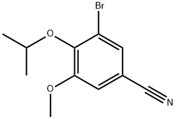 3-溴-4-异丙氧基-5-甲氧基苯甲腈 结构式