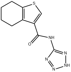Benzo[b]thiophene-3-carboxamide, 4,5,6,7-tetrahydro-N-1H-tetrazol-5-yl- (9CI) 结构式