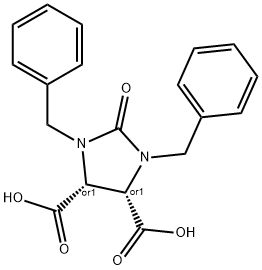 顺1,3-二苄基咪唑-2-酮-4,5-二羧酸 结构式