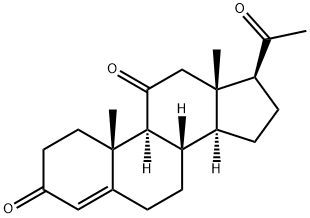 4-孕烯-3,11,20-三酮 结构式