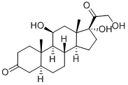 11-BETA,17-ALPHA,21-TRIHYDROXY-5-ALPHA-PREGNANE-3,20-DIONE 结构式