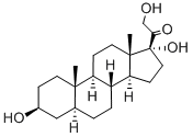 Pregnan-20-one, 3,17,21-trihydroxy-, (3.beta.,5.alpha.)- 结构式