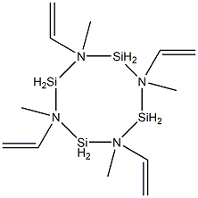 1,3,5,7-四甲基-1,3,5,7-四乙烯基环四硅氮烷 结构式
