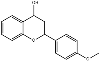 3,4-Dihydro-2-(4-methoxyphenyl)-2H-1-benzopyran-4-ol 结构式