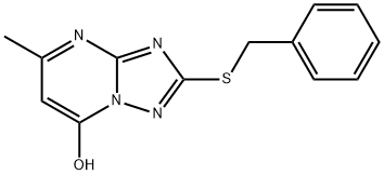 2-BENZYLSULFANYL-5-METHYL-[1,2,4]TRIAZOLO[1,5-A]PYRIMIDIN-7-OL 结构式