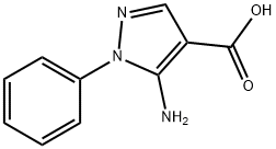 5-氨基-1-苯基吡唑-4-羧酸 结构式