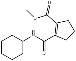 1-Cyclopentene-1-carboxylicacid,2-[(cyclohexylamino)carbonyl]-,methylester 结构式