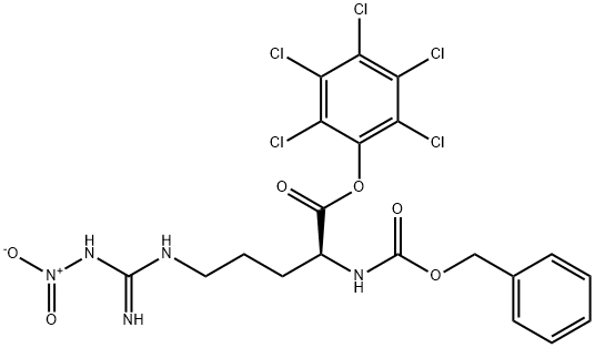 N5-[Imino(nitroamino)methyl]-N2-[(benzyloxy)carbonyl]-L-ornithine 2,3,4,5,6-pentachlorophenyl ester 结构式