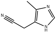 2-(5-甲基-1H-咪唑基-4-基)乙烷腈 结构式
